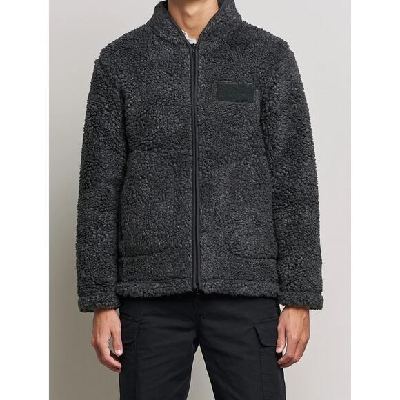 NN07 No Nationality Morten Sherpa Men's Size XXL Wool Fleece Jacket Dark Army - Picture 1 of 10